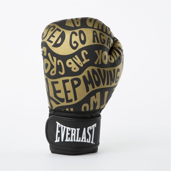Боксерські рукавички Everlast Spark 10oz унісекс для дорослих, чорні/золоті, тренувальні