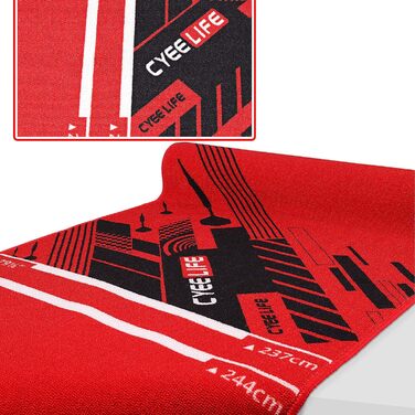 Професійний дартс-килим CyeeLife 65x295 см з сумкою, для сталевих та софт-дартс, різні стилі