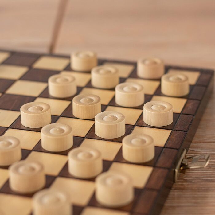 Шаховий набір ручної роботи для жінок | Master Of Chess | Шахівниця 32 см | Розкішна складана шахівниця з 100 полів, шашки, світлий колір - набір для шахів для дітей та дорослих