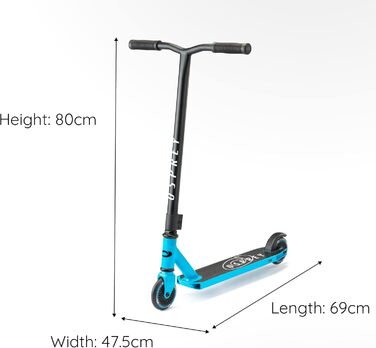 Самокат трюковий Osprey Stunt Scooter: для хлопчиків, дівчаток, дітей та дорослих, з підшипниками ABEC 5, синій колір