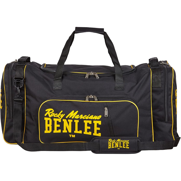 Чоловіча спортивна сумка Benlee Rocky Marciano LOCKER 5, 90 см, чорна/жовта, з плечовим ременем