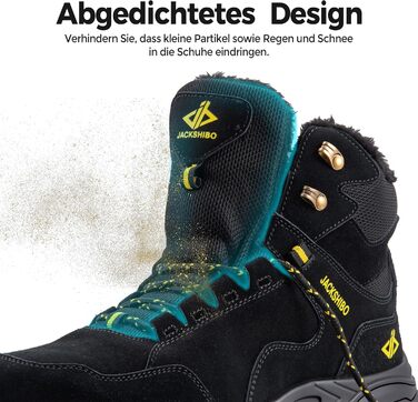 Чоботи зимові чоловічі/жіночі JackShibo, теплі, водонепроникні, антиковзаючі, для активного відпочинку (39 EU, чорний)