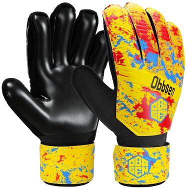 Воротарські рукавиці Torwarthandschuhe з FingerSave (жовті, розмір 8) для дітей, підлітків та дорослих. Футбольні рукавиці для голкіперів