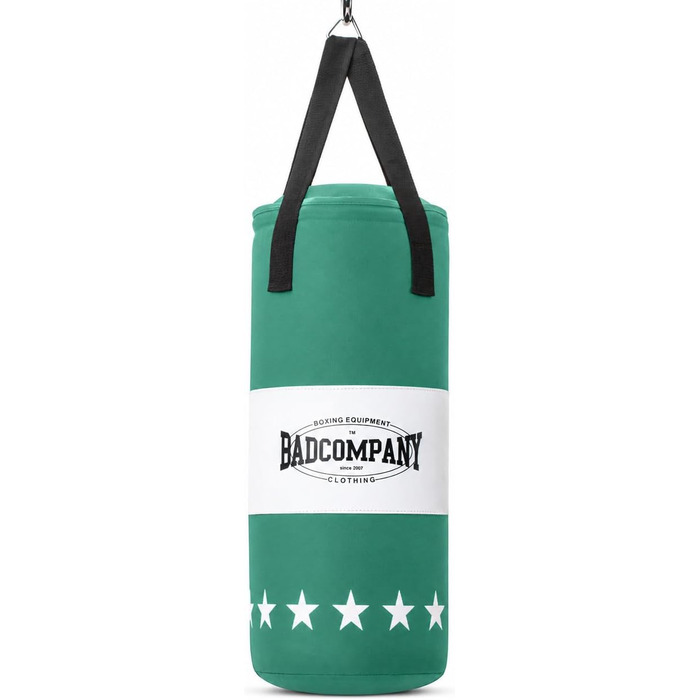 Дитячий боксерський набір Bad Company: боксерський мішок 55x25 см + рукавички 8oz (зелений) для дітей до 12 років