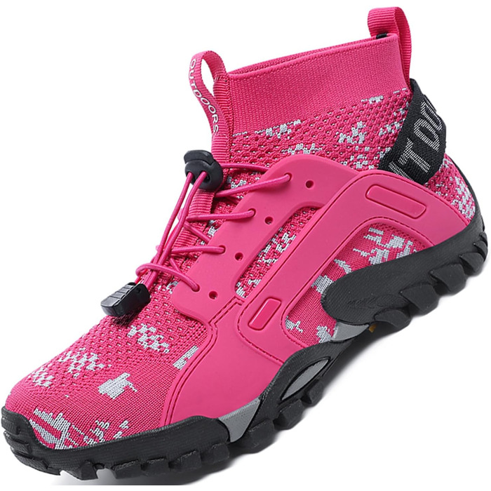Черевики для хайкінгу VTASQ для чоловіків та жінок. Легкі, дихаючі трекінгові черевики для туризму, спорту та трейлраннінгу. Унісекс, розмір 39 EU, рожеві