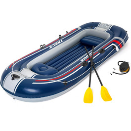 Надувний човен Bestway Hydro-Force Treck X3 для 3 дорослих та 1 дитини, 307x126x39 см, комплект