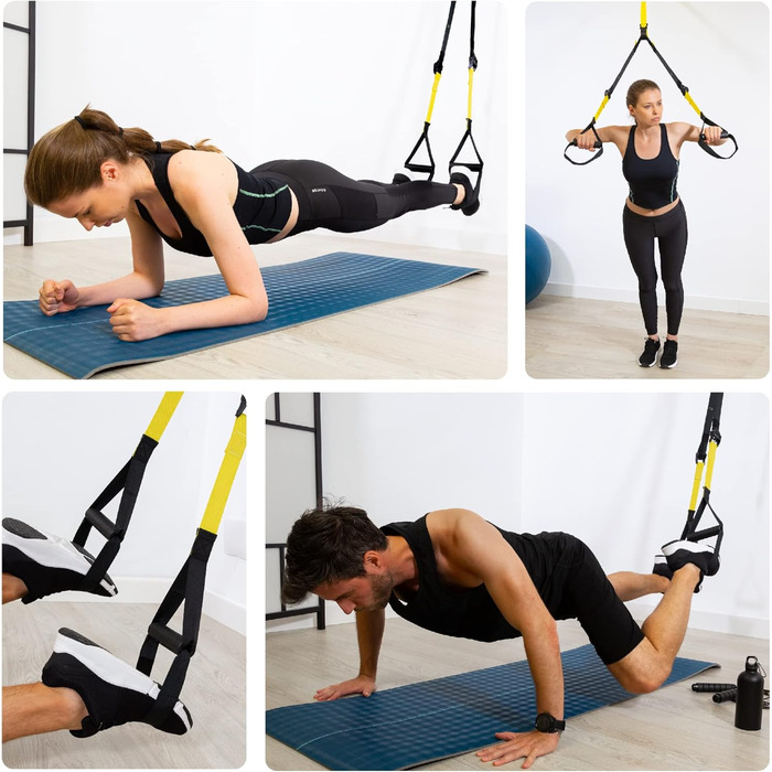 Набір для фітнесу TRX: стрічки, анкери для дверей/стін, скакалка, термопляшка. Тренування вдома.