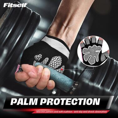 Фітнес рукавички для чоловіків Daen, дихаючі, для важкої атлетики, тренувань, спорту, силових тренувань, бодібілдингу, велоспорту (Рожевий, S)