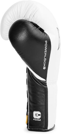 Боксерські рукавички Everlast Powerlock OG Pro на шнурівці для професійних боїв (білий/чорний, 16 oz)