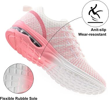 Жіночі кросівки для бігу Hitmars: спортивні, дихаючі, з амортизацією, неслизькі, легкі, для бігу по вулицях, фітнесу, ходьби, розмір EU 36-42, рожевий колір, 39 EU