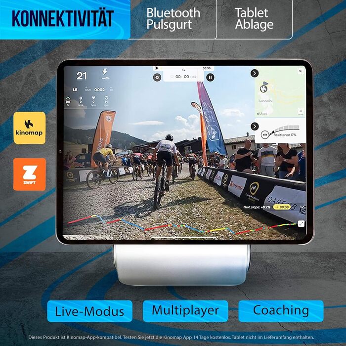 Фитнес-велотренажер Christopeit AL 2 / AL 2 S до 150 кг, 24 рівні опору, магнітна система гальмування 9 кг, тихий, Soft-Touch комп'ютер AL 2 S Digital, срібний