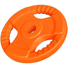 Диски для штанги GORILLA SPORTS, 1,25–30 кг, чавунні з гумовим грипером, 30 мм, різні кольори, поштучно або в наборі