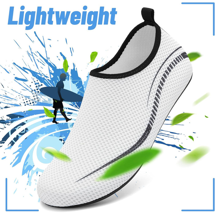 Чоботи для плавання та водного спорту: неопренові, для жінок та чоловіків (44 EU, білий)