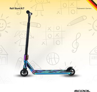 S'COOL Скутер для трюків – Флакс, для дітей та підлітків, від 6 років, кольоровий