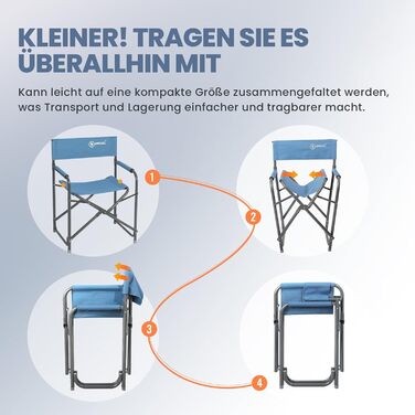 Крісло для кемпінгу Homecall: складне, ультралегке, 120 кг, для відпочинку на природі, риболовлі, саду. Набір 2 шт.