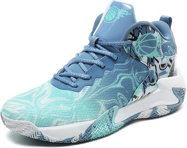 Баскетбольні кросівки для чоловіків, високі, для активного відпочинку, спортивна ходьба, біг, блакитні. Зручні, легкі, сітчасті.