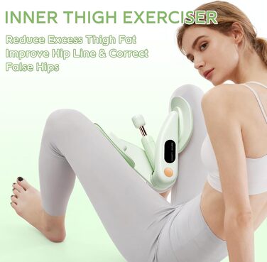 Тренер для впрас для тазового дна для жінок, обладнання для тренування тазового дна, безпечний обертання на 360°, плавне регулювання ваги 7-16 кг, обладнання для фітнесу для дому, зелений, без лічильника