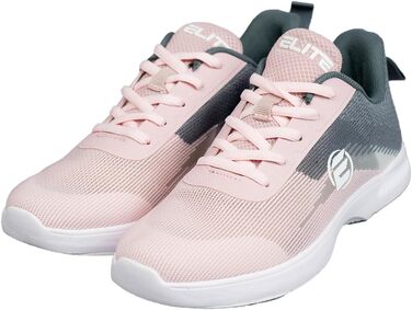 Жіночі боулінгові туфлі Elite Dash: універсальні підошви, ультралегкі, Mono-Mesh, спортивний стиль, сірий/рожевий, 38.5 EU 38 EU