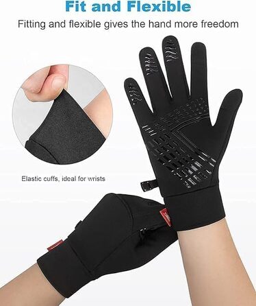 Терморукавички чоловічі та жіночі: для їзди на велосипеді, спорту, походів, катання на лижах, мотоциклів. Рукавички-грілки, підкладки. Чорний колір, розмір L (ST01)