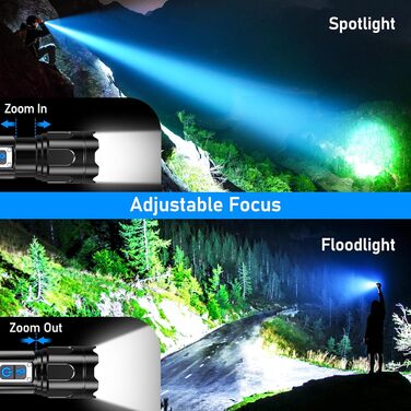 Ліхтар LED Blukar з 2 колірними температурами, COB бічне світло, регульована яскравість, 7 режимів, вологостійкий, для активного відпочинку