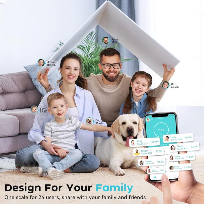 Електрична вага для вимірювання жиру та м'язової маси CHWARES. Цифрова вага з аналізом складу тіла, великий дисплей, 15 показників, до 180 кг, чорний колір