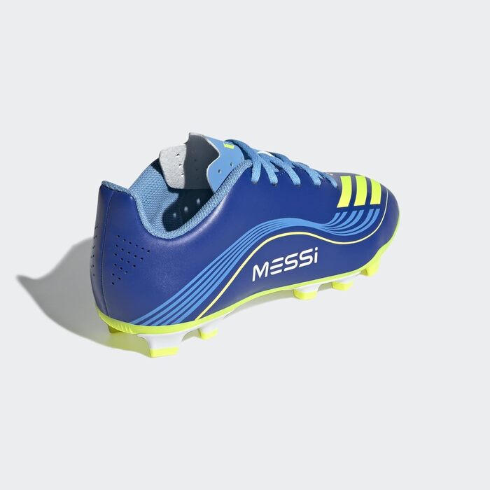 Дитячі футбольні бутси adidas F50 Messi Club для гри на твердих та багатоповерххових поверхнях (36.5 EU, Синьо-жовті)