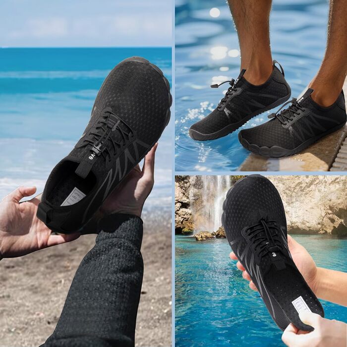 Водні черевики Mabove для жінок та чоловіків: купальні, пляжні, для плавання та серфінгу, зелені, 1924 (41 EU, чорний 795)