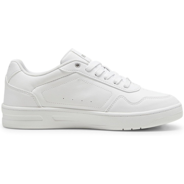 Жіночі кросівки PUMA Court Classy Basic — білі з сріблястим металіком, розмір 41 EU