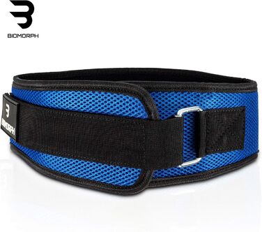 Пояс для важкої атлетики Biomorph Ocean Blue XS (75 см) для пауерліфтингу, бодібілдингу, кросфіту (унісекс)