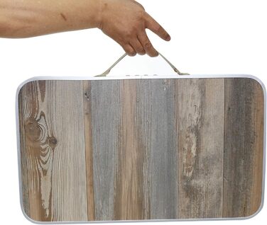 Складаний столик для кемпінгу Homecall зі сталі та MDF-плити, 56 x 34 x 24 см