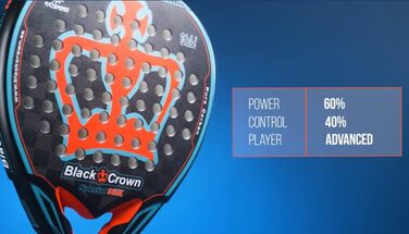 Падель ракетка Black Crown Special 16K, краплеподібна, рифлена поверхня, потужність, 355 г, рама 38 мм, 80% карбон, для просунутих