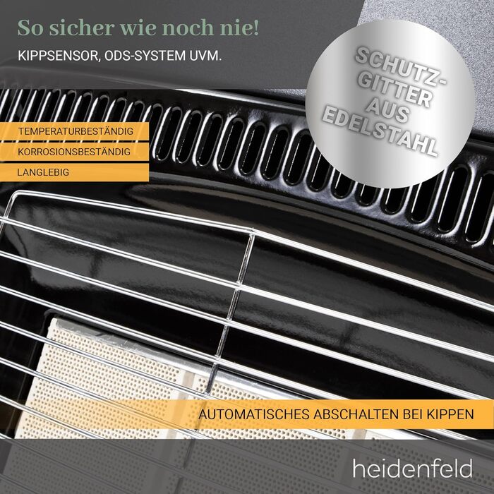 Газовий нагрівач Heidenfeld Inferno GH100 - 4200 Вт - для приміщень - газовий нагрівач, газовий опалювач, газовий котел