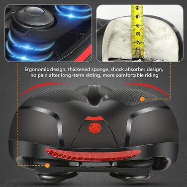 Велосипедне сідло для жінок та чоловіків, гелеве ергономічне сідло, водонепроникне, м'яке, комфортне, дихаюче, амортизуюче, для міського велосипеда, гірського велосипеда, шосе, електровелосипеда
