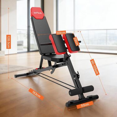 DH FitLife 2026 Преміум Тренажерний комплекс 6-в-1: регульована лава для жиму, гіперекстензія, тренажер для дому та фітнесу