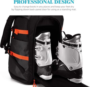 Чохол для лижних/сноубордистських черевиків та скейтборду TurnWay, чорний/помаранчевий, універсальний розмір