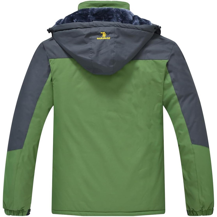 Куртка Ysento для чоловіків, зимова, софтшел, водонепроникна, тепла, з капюшоном, для активного відпочинку (зелена, розмір L)