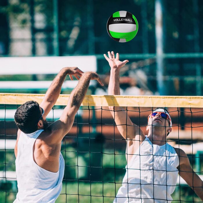 Волейбольний м'яч Dakapal 5, для гри в приміщенні та на вулиці, м'який, для початківців, підлітків та дорослих (без насоса), колір зелений