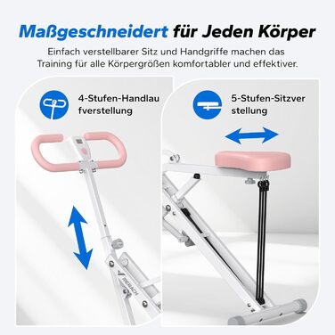 MERACH 2-в-1 тренажер для присідань та тяги, складаний, для тренування сідниць, ніг та корпусу, 10 хв збірки, максимальне навантаження 160 кг (білий, R07)