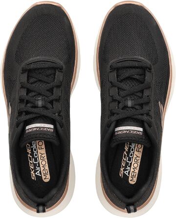 Жіночі кросівки Skechers Flex Appeal 5.0 — Спортивне взуття з дихаючої сітки, чорні з рожевою обробкою (розмір 39.5 EU)