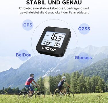 Велокомп'ютер CYCPLUS GPS бездротовий, водонепроникний IPX6, чорний - спідометр, лічильник відстані для велосипеда G1