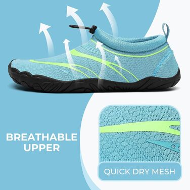 Шкарпетки-сланці Mishansha для плавання та відпочинку на пляжі, дихаюча сітка, швидко сохнуть, розмір 36-46, блакитний