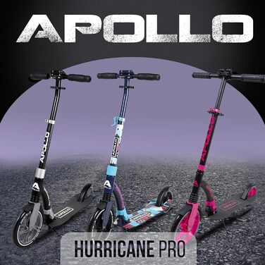 Самокат Apollo Hurricane 230 мм XXL для міста, складаний з амортизацією, для дорослих та дітей від 7 років