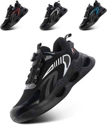Чоловічі кросівки для бігу Hitmars: спортивні, дихаючі, з амортизацією, розмір 39-47 EU, чорний колір