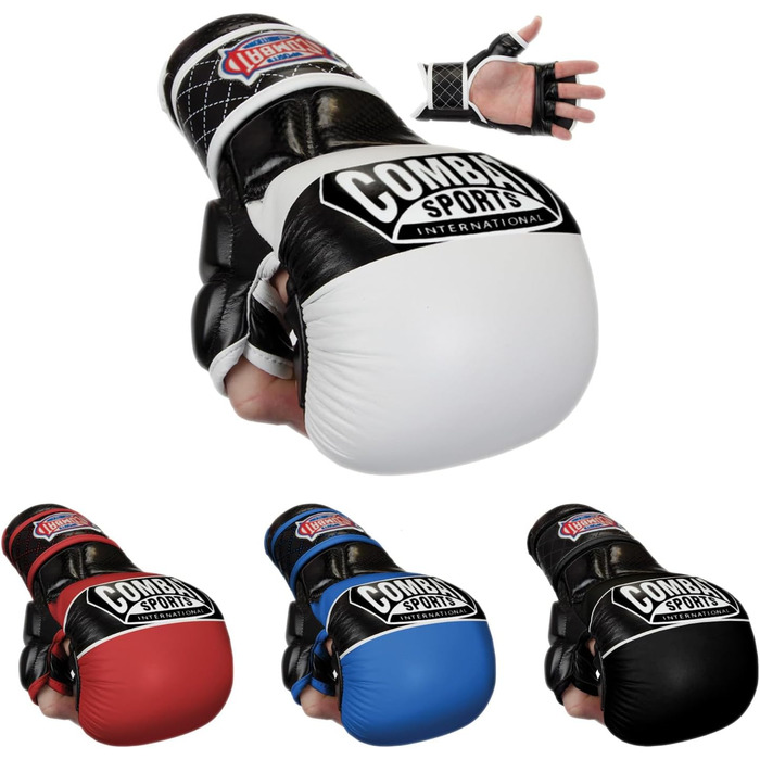 Боксерські рукавички Combat Sports Max Strike для MMA, муай-тай, кікбоксингу, відкрита долоня, для чоловіків та жінок, розмір XL, білий