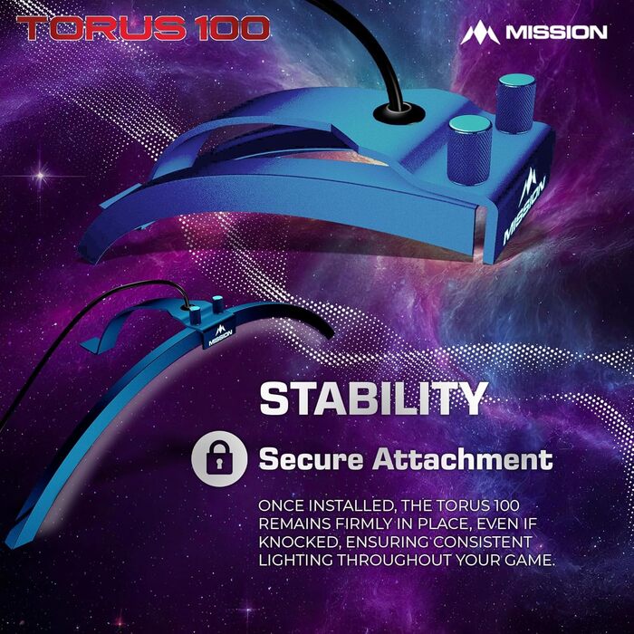 LED освітлення для дартс Mission Darts TOR100 Torus 100, портативна складна система підсвітки для дартсу, для подорожей