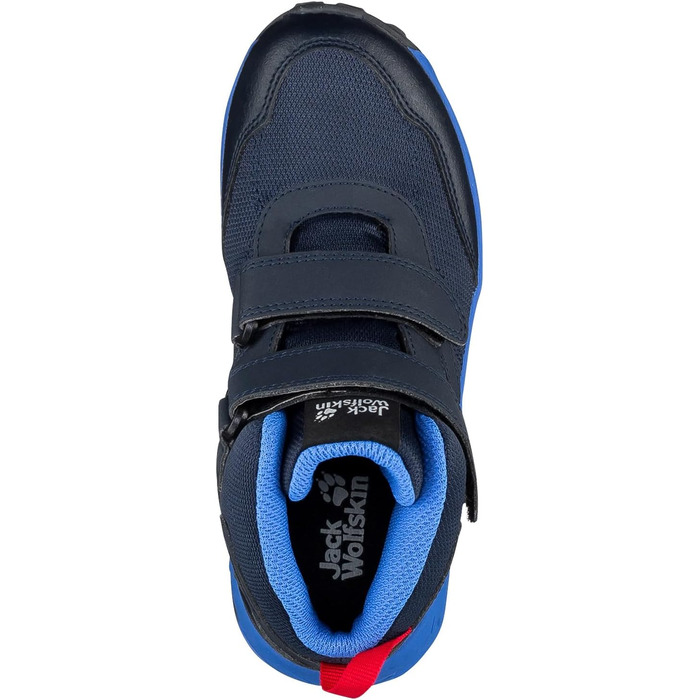 Черевики дитячі Jack Wolfskin Woodland Texapore Mid Vc K, 26 EU, темно-синій/червоний