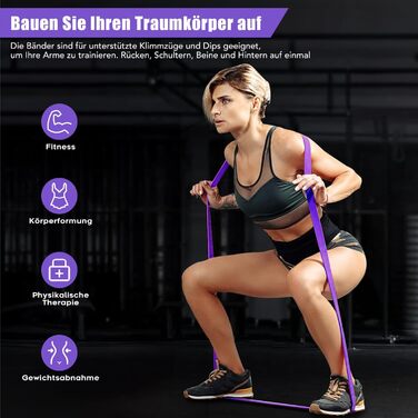 Набір еластичних стрічок для фітнесу з 4 рівнями опору, Resistance Bands Set з ручками, фіксатором для дверей, чохлом, сумкою та інструкцією. Ідеально для фітнесу, розтяжки та йоги.