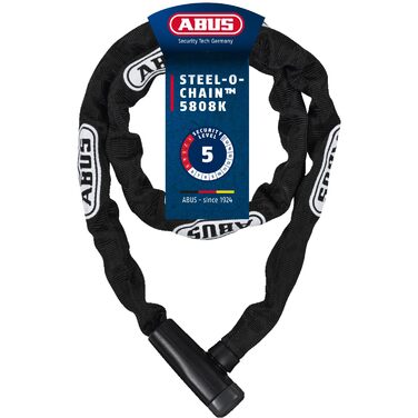 Замок ланцюговий ABUS Steel-O-Chain 5805K для велосипеда, 110 см, рівень захисту 5, чорний