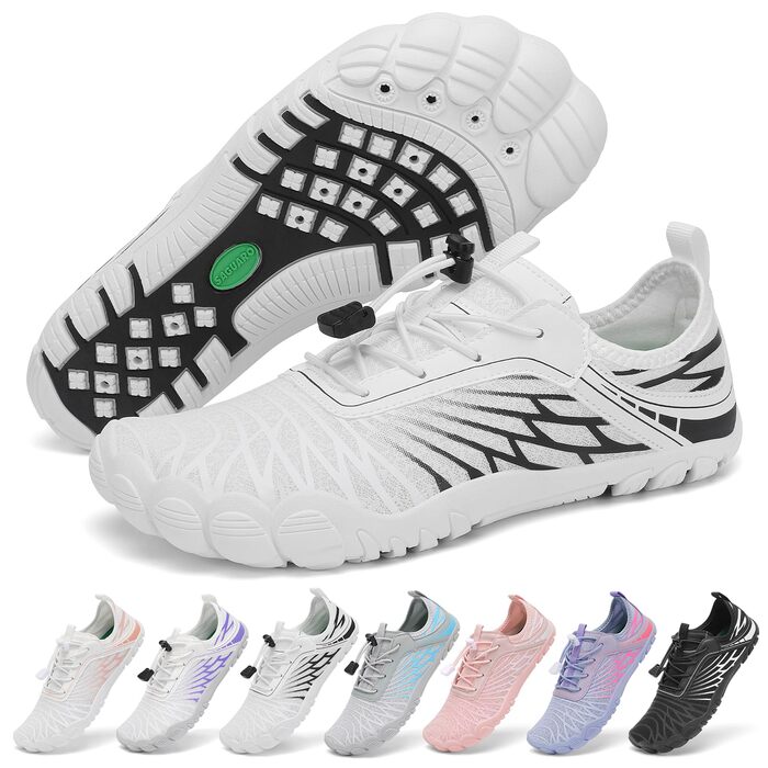 Жіночі тапочки-шльопанці Saguaro для плавання та відпочинку, дихаючі, швидко сохнуть, широка передня частина, розмір 35-43, білі