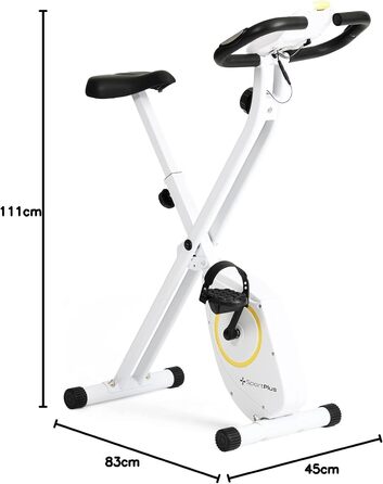 Складний велотренажер SportPlus для дому - тихий Hometrainer, компактний велобік, сумісний з додатком (Snow/Sun)